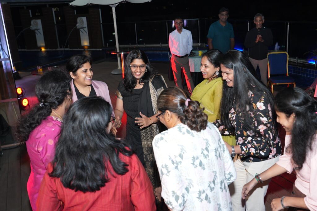 Vela Technologies India colleagues in conversation at the team evening