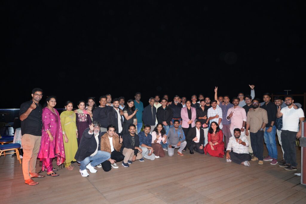 The full Vela Technologies India team together at the evening celebration